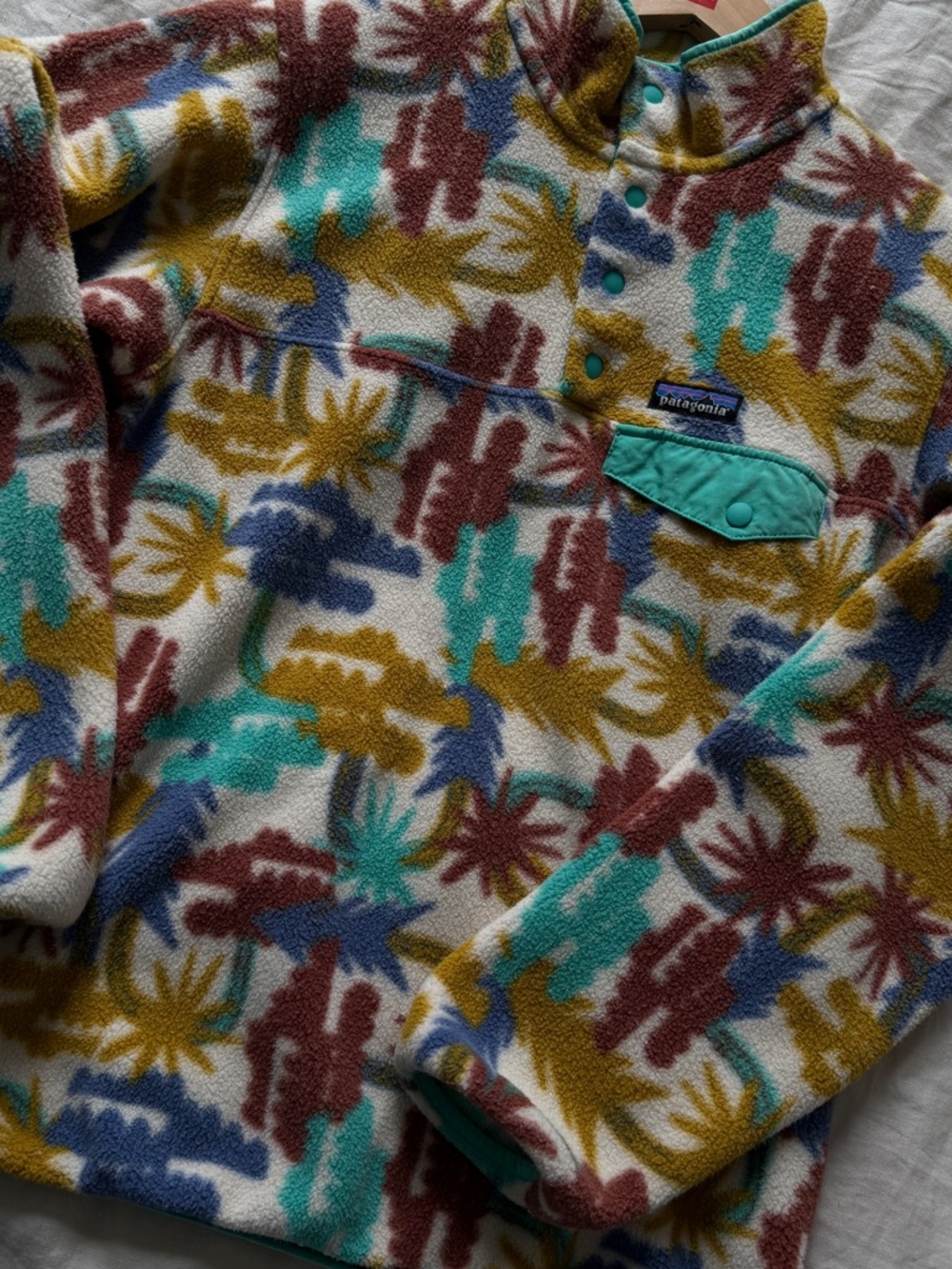 Patagonia Snap-T Fleece Pullover - Yellow, Blue, Orange